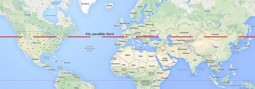 45e parallele nord carte globe.jpg